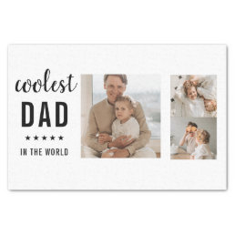 Modern Collage Photo Happy  Fathers Day Gift Tissue Paper