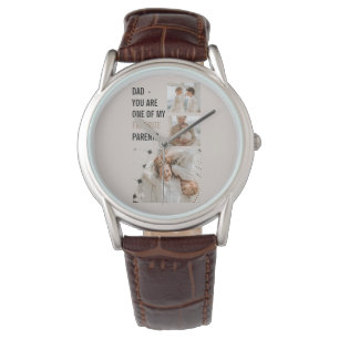 Modern Collage Photo & Happy Fathers Day Gift Watch