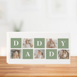 Modern Collage Photo & Happy Fathers Day Gift Wooden Box Sign<br><div class="desc">A modern collage photo is a creative way to celebrate and honor someone special in your life, such as your father, on Father's Day. It involves compiling various photos and arranging them together in a visually appealing manner to create a cohesive and meaningful composition. To create a modern collage photo...</div>