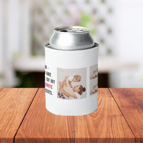 Modern Collage Photo  Happy Mothers Day Gift Can Cooler
