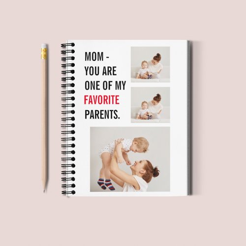 Modern Collage Photo  Happy Mothers Day Gift Notebook