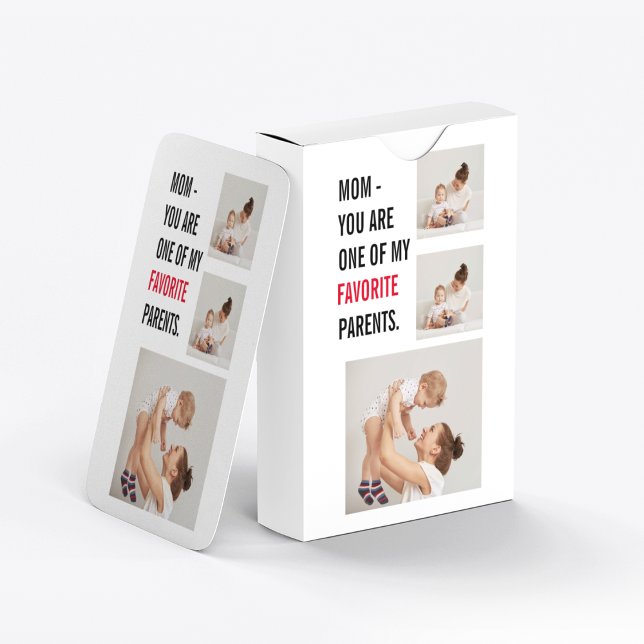 Modern Collage Photo & Happy Mothers Day Gift Poker Cards (Creator Uploaded)