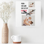 Modern Collage Photo & Happy Mothers Day Gift Square Wall Clock<br><div class="desc">Modern Collage Photo & Text Happy Mothers Day Gift. Best Personalized Gift For Mothers day,  Woman's day or Mom Birthday.  Surprise Mom With a Gift That’s As Amazing As She Is.</div>
