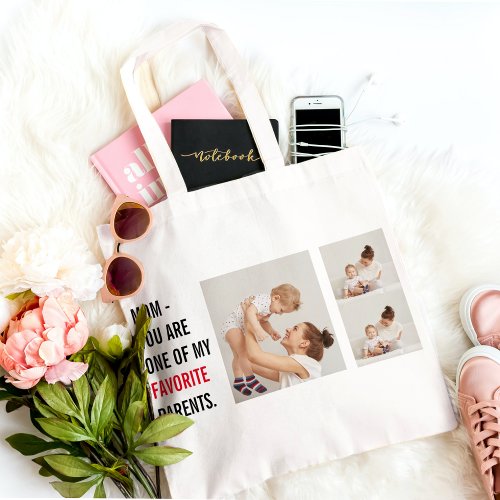 Modern Collage Photo  Happy Mothers Day Gift Tote Bag