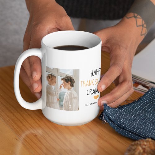 Modern Collage Photo  Happy Thanksgiving Dad Coffee Mug