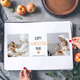 Modern Collage Photo Happy Thanksgiving Mom Placemat