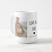 Modern Collage Photo & Love You Dad Gift Coffee Mug (Front Left)