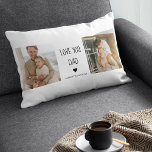 Modern Collage Photo & Love You Dad Gift Lumbar Pillow<br><div class="desc">A "Love You Dad" gift is a present that expresses your love and appreciation for your father. This can take many forms,  from sentimental keepsakes to practical items that he will use and enjoy.</div>