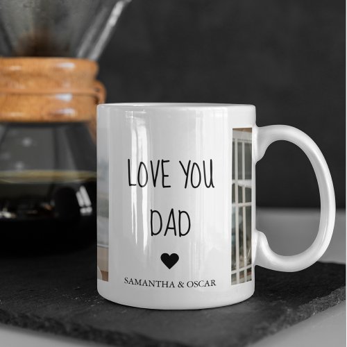 Modern Collage Photo  Love You Dad Gift Mug