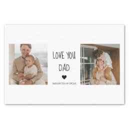Modern Collage Photo &amp; Love You Dad Gift Tissue Paper