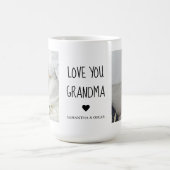 Modern Collage Photo Love You Grandma Best Gift Coffee Mug (Center)