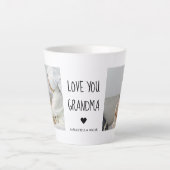 Modern Collage Photo Love You Grandma Best Gift Latte Mug (Front)