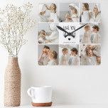 Modern Collage Photo Love You Grandma Best Gift Square Wall Clock<br><div class="desc">A modern collage photo of you and your grandma can be the perfect gift to show her how much you love and appreciate her. This unique and thoughtful gift is a great way to preserve your special memories together and create a beautiful piece of art that she can display in...</div>