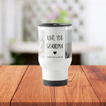 Modern Collage Photo Love You Grandma Best Gift Travel Mug<br><div class="desc">A modern collage photo of you and your grandma can be the perfect gift to show her how much you love and appreciate her. This unique and thoughtful gift is a great way to preserve your special memories together and create a beautiful piece of art that she can display in...</div>