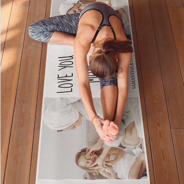 Modern Collage Photo Love You Grandma Best Gift Yoga Mat (Creator Uploaded)