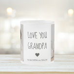 Modern Collage Photo Love You Grandpa Best Gift Frosted Glass Coffee Mug<br><div class="desc">Modern Collage Photo Love You Grandpa Best Gift</div>