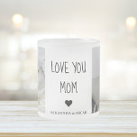 Modern Collage Photo Love You Mom Best Gift Frosted Glass Coffee Mug<br><div class="desc">If you're looking for a heartfelt and meaningful gift to show your love and appreciation for your mom, a modern collage photo could be a great choice. A modern collage photo is a unique and creative way to display your favorite memories with your mom. It typically involves combining several photos...</div>