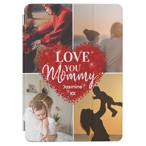 Modern Collage Photo Love You Mom Best Gift iPad Air Cover