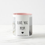 Modern Collage Photo Love You Mom Best Gift Mug