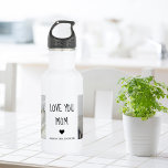 Modern Collage Photo Love You Mom Best Gift Stainless Steel Water Bottle<br><div class="desc">If you're looking for a heartfelt and meaningful gift to show your love and appreciation for your mom, a modern collage photo could be a great choice. A modern collage photo is a unique and creative way to display your favorite memories with your mom. It typically involves combining several photos...</div>