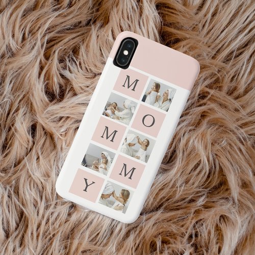 Modern Collage Photo  Pastel Pink Mommy Gift iPhone XS Max Case