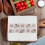 Modern Collage Photo & Pastel Pink Mommy Gift Cutting Board<br><div class="desc">This modern collage photo and pastel pink mommy gift is the perfect way to show appreciation to a special mother in your life. The gift features a beautifully crafted collage photo that combines multiple pictures in a modern and artistic way.To complement the photo, the gift is designed with a pastel...</div>
