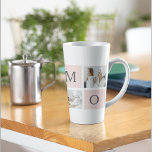 Modern Collage Photo & Pastel Pink Mommy Gift Latte Mug<br><div class="desc">This modern collage photo and pastel pink mommy gift is the perfect way to show appreciation to a special mother in your life. The gift features a beautifully crafted collage photo that combines multiple pictures in a modern and artistic way.To complement the photo, the gift is designed with a pastel...</div>