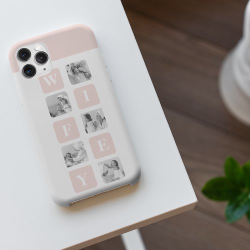 Modern Collage Photo  Pink Gift For Lovely Wifey iPhone 11Pro Max Case
