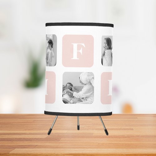 Modern Collage Photo  Pink Gift For Lovely Wifey Tripod Lamp