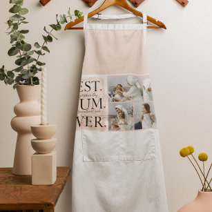 Modern Collage Photo Pink Happy Mothers Day Apron