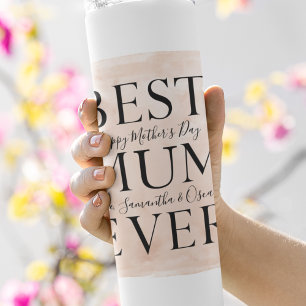 Modern Collage Photo Pink Happy Mothers Day Thermal Tumbler