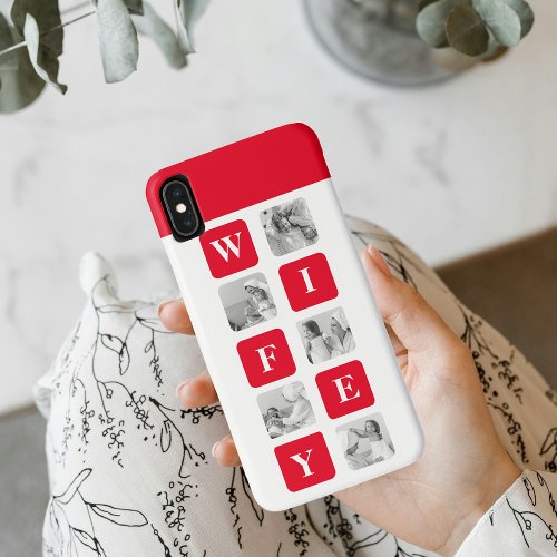 Modern Collage Photo  Red Gift For Lovely Wifey iPhone XS Max Case