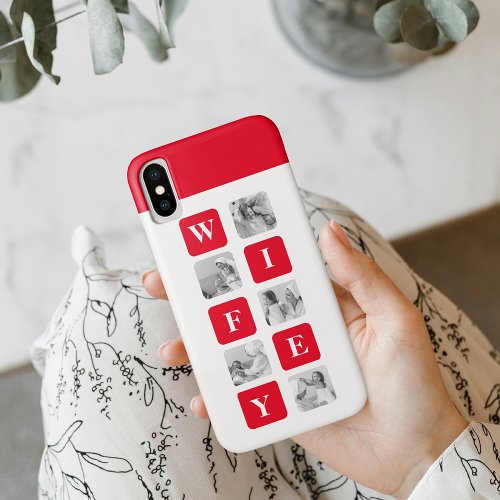 Modern Collage Photo  Red Gift For Lovely Wifey iPhone XS Case