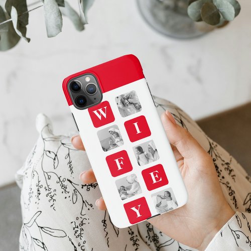 Modern Collage Photo  Red Gift For Lovely Wifey iPhone 11Pro Max Case
