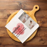 Modern Collage Photo & Red Heart Mother Gift Kitchen Towel<br><div class="desc">The modern collage photo and text red heart mother gift is a beautiful and unique present that any mother would love to receive. This gift is a personalized work of art that combines favorite photos and heartfelt messages to create a one-of-a-kind keepsake. The modern design of the collage is sure...</div>