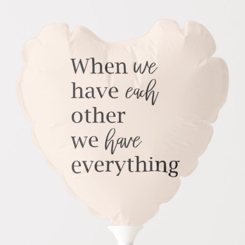 Modern Collage  Photo Romantic Couple Quote Gift Balloon