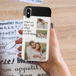Modern Collage  Photo Romantic Couple Quote Gift iPhone XS Case<br><div class="desc">Modern Collage  Photo Romantic Couple Quote Gift</div>