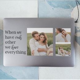 Modern Collage  Photo Romantic Couple Quote Gift HP Laptop Skin