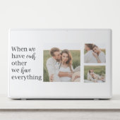 Modern Collage  Photo Romantic Couple Quote Gift HP Laptop Skin (Front)