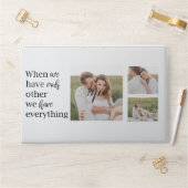 Modern Collage  Photo Romantic Couple Quote Gift HP Laptop Skin (Desk)