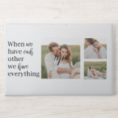 Modern Collage  Photo Romantic Couple Quote Gift HP Laptop Skin (Front)