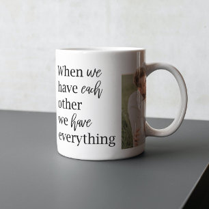 Modern Collage Photo Romantic Couple Quote Gift Mug