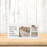 Modern Collage  Photo Romantic Couple Quote Gift Wooden Box Sign<br><div class="desc">Modern Collage  Photo Romantic Couple Quote Gift</div>