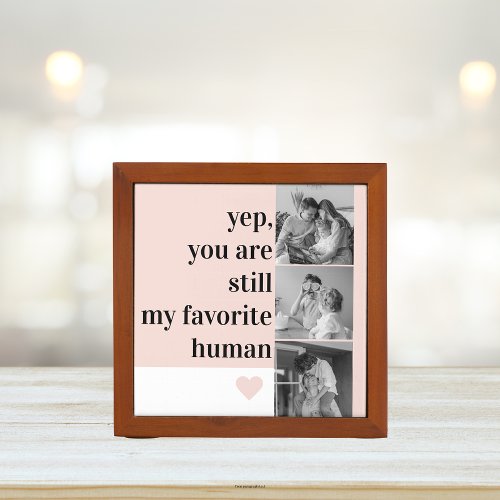 Modern Collage Photo  Romantic Lovely Quote Gift Desk Organizer