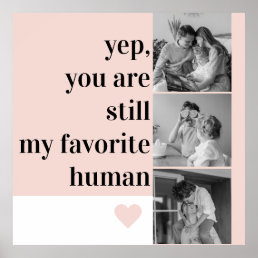 Modern Collage Photo &amp; Romantic Lovely Quote Gift Poster