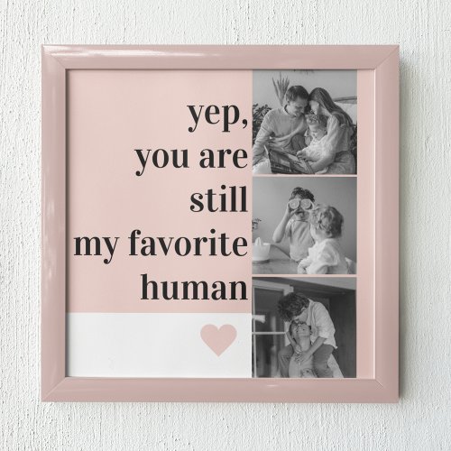Modern Collage Photo  Romantic Lovely Quote Gift Poster