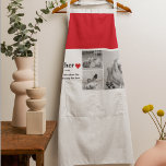 Modern Collage Photo & Text Red Heart Mother Gift Apron<br><div class="desc">The modern collage photo and text red heart mother gift is a beautiful and unique present that any mother would love to receive. This gift is a personalized work of art that combines favorite photos and heartfelt messages to create a one-of-a-kind keepsake. The modern design of the collage is sure...</div>