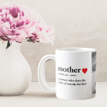 Modern Collage Photo & Text Red Heart Mother Gift Coffee Mug<br><div class="desc">The modern collage photo and text red heart mother gift is a beautiful and unique present that any mother would love to receive. This gift is a personalized work of art that combines favorite photos and heartfelt messages to create a one-of-a-kind keepsake. The modern design of the collage is sure...</div>
