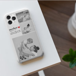 Modern Collage Photo &amp; Text Red Heart Mother Gift iPhone 11Pro Max Case