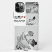 Modern Collage Photo & Text Red Heart Mother Gift iPhone Case (Back)